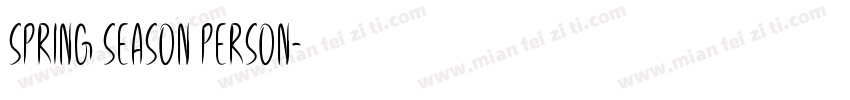 Spring Season Person字体转换
